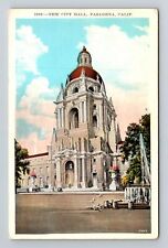 Pasadena CA-California, New City Hall, Antique Vintage Souvenir Postcard picture
