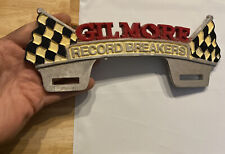 Gilmore Racing License Plate Topper Frame Chevy Ford Patina METAL Auto Car Truck picture