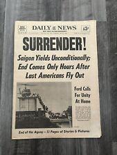 New York Daily News-Fall of Saigon / End of Vietnam War April 30, 1975 Newspaper picture