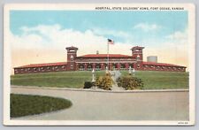 View Of Hospital State Soldiers' Home Fort Dodge KS Kansas Vintage Postcard picture