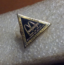 Rare Vintage McDonalds Award Pin Triangle Managers Crew South Bend Market picture