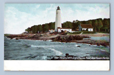 1907. NEW HAVEN, CONN. LIGHTHOUSE POINT, NEW HAVEN HARBOR. POSTCARD. BQ25 picture