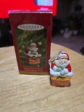 Vintage 2001 Hallmark Keepsake Ornament ' Santa's Sweet Surprise'  Trinket Box picture