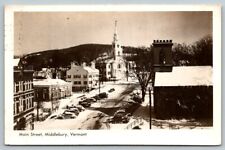 RPPC Middlebury  Vermont  Main Street    Postcard  1951 picture