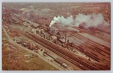 Postcard Aerial View Youngstown Ohio Industrial Area Republic Steel Koppers 1950 picture