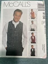 Men's Vest Pattern, Sze: 36-38-40, McCall’s 9136, UNCUT vintage, c1997 picture