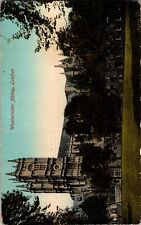 Vtg Linen Postcard Famous Place Westminster Abbey London Unposted 1F09 picture
