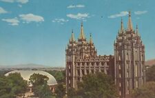 Temple Square Salt Lake City Utah Building Vintage Chrome Post Card picture