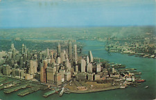Vintage Postcard, Aerial View Of Lower Manhattan, New York City, NY* picture