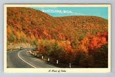 Mancelona MI-Michigan, Scenic View, A Mass Colors, Vintage Postcard picture