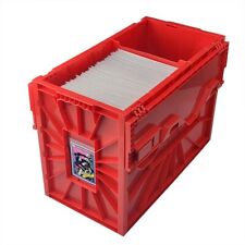 BCW RED Short Comic Book Bin Heavy Duty Stackable Plastic Box Holds 150 Bagged  picture