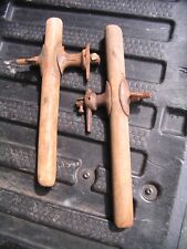 Pair of Cast Iron Handles for Two Man Crosscut Logging Saw, Parts and Repair picture