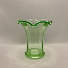 Green Depression Glass Vase 5
