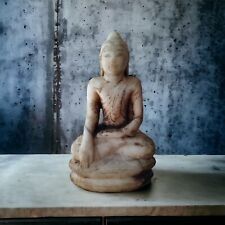 antique/vinta Burmese Shan Alabaster Marble Buddha Statue 9,25