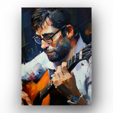 Al Di Meola #1 Sketch Card Limited 2/50 PaintOholic Signed picture