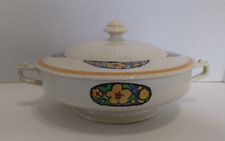 Antique Ridgways Hand Painted Bedford Ware Soup Tureen Yellow Flowers picture