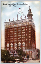 Titanic Memorial & Seaman's Institute New York NY South Street Vintage Postcard picture