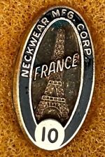 Vintage NECKWEAR MANUFACTURING CORP. France Eiffel Tower 1/10 10K GF - .5