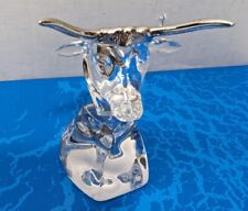 Ebeling Reuss by Swarovski Crystal Texas Longhorn Great Wilderness Paperweight - picture