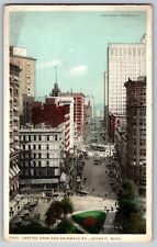 Michigan MI, Detroit - Capitol Park And Griswold Street - Vintage Postcard picture