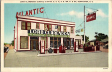1940'S. LORD CLARENDON SERVICE STATION. SUMMERTON, SC.  POSTCARD SL28 picture