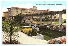 1922 Ambassador Hotel Los Angeles CA FUNNY STREET NUMBER CANCEL DB Postcard A25 picture