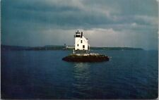 Postcard Rockland Harbor Maine Breakwater Light Vintage Unposted picture
