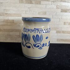 Stoneware Salt Glaze Artist Signed Crock Summitville Ohio picture
