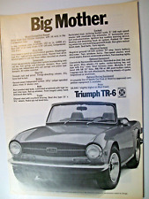 1971 Triumph TR-6 TR6 mid-size-mag car ad -