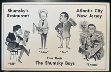 Vintage Postcard 1940's Shumsky's Restaurant, Atlantic City, New Jersey (NJ) picture