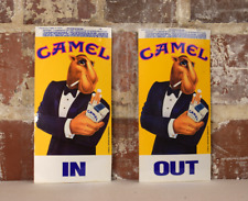 Vintage 1992 Joe Camel In & Out Store Door Decal Stickers 8