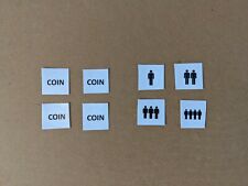 Arcade button inserts stickers- Coin and Player Set of 8. Arcade1up and others picture