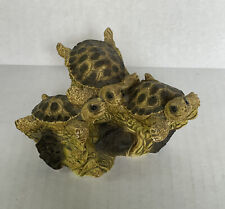 Vintage Stone Critters 3 Sea Water Turtles Figurine Statue Signed Hand Painted picture