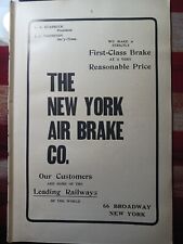 1901 Print Ad NEW YORK AIR BRAKE COMPANY railway Railroad Train ~ C. A. Starbuck picture