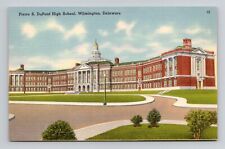 Postcard DuPont High School Wilmington Delaware, Vintage Linen N13 picture