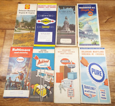 8-VTG 1960'S/70'S EAST COAST USA HIGHWAY/SERVICE STATION Road Maps picture