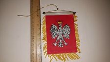 VINTAGE  MINIATURE PENNANT POLAND FOOTBALL CLUB POLAND SOCCER DOUBLE SIDED EAGLE picture