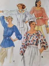 BUTTERICK 5523 Sewing Pattern VTG 70s Uncut BLOUSE Scarf Gathered Misses Size 12 picture