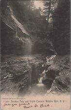 1905 Rainbow Falls & Triple Cascade Watkins Glen NY New York Antique Postcard picture