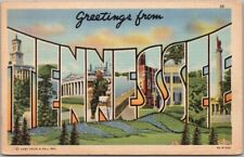 Vintage TENNESSEE Large Letter Postcard Multi-View / Curteich Linen c1939 UNUSED picture