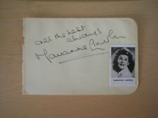 MARIANNE LINCOLN - ORIGINAL HAND-SIGNED ALBUM PAGE 1949 WITH SMALL PHOTO picture
