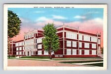 Waterloo IA-Iowa, West High School, Antique, Vintage Souvenir Postcard picture