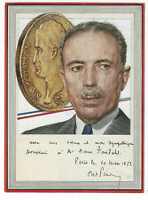 Antoine Pinay Signed Image 1953 / Autographed Prime Minister France  picture