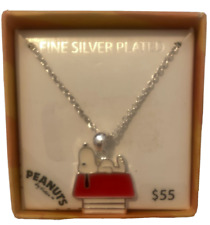 Snoopy Doghouse Silver Plated Necklace Fine Jewelry Collection Peanuts by Schulz picture