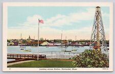 Massachusetts MA Nantucket Looking Across Harbor Sailboats Postcard picture