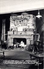 RPPC Postcard Fireplace in Lounge Swiftwater Inn Swiftwater Pennsylvania PA W443 picture