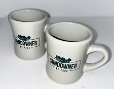 Vintage Sundowner RV Park Thick Heavy Coffee Mugs picture
