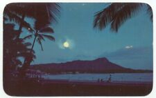 Moonlight Over Waikiki Northwest Orient Airlines Photo Postcard - Hawaii picture