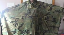 Military Jacket Wet Weather Poncho Coated Nylon Green Woodland Camo Utility Army picture