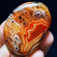 TOP 53G Natural Polished Silk Banded Agate Lace Agate Crystal Madagascar  L2420 picture